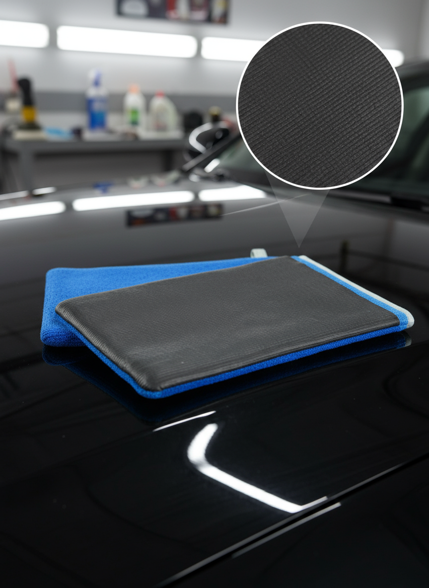 Gant de Décontamination Voiture – Nettoyage Profond et Surface Lisse Avant Polissage