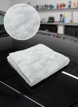 Microfibres Grises 40×40 – 500GSM Ultra-Douce et Sans Coutures – Nettoyage et Finition Professionnelle
