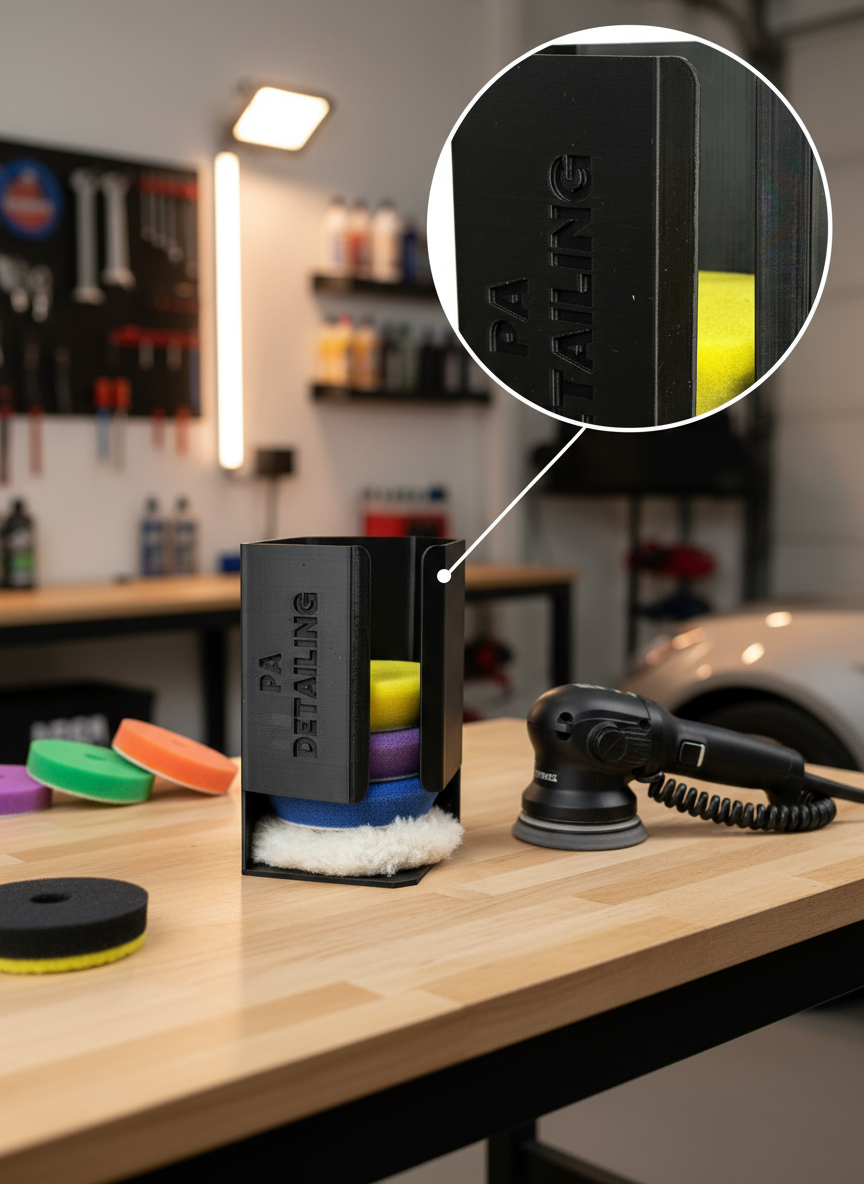 Support de Pad 3D en PLA – Rangement et Organisation pour Pads de Polissage (75 mm / 125 mm)