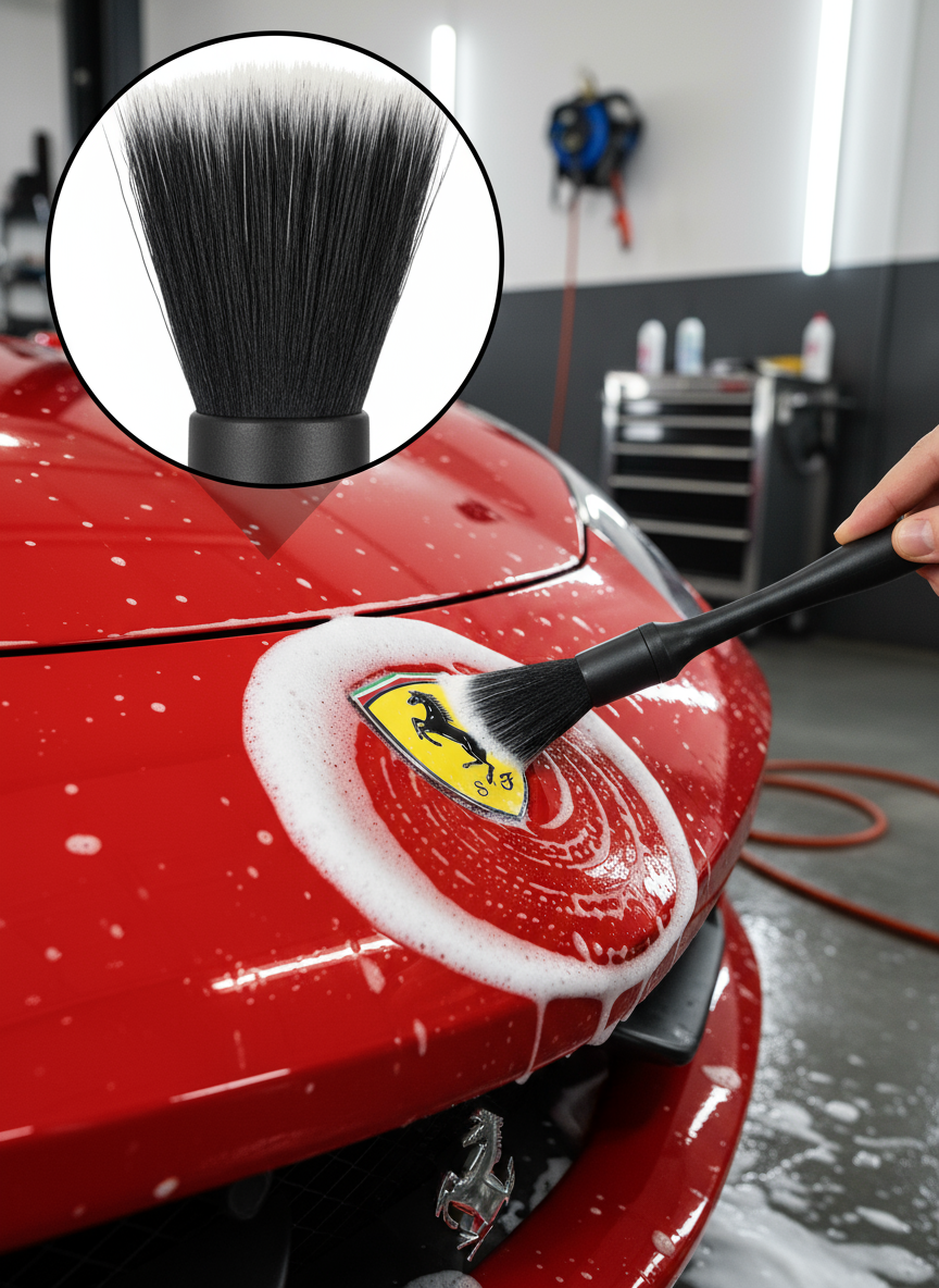 Set de 3 Pinceaux de Detailing – Nettoyage Précis Intérieur & Extérieur Sans Rayures