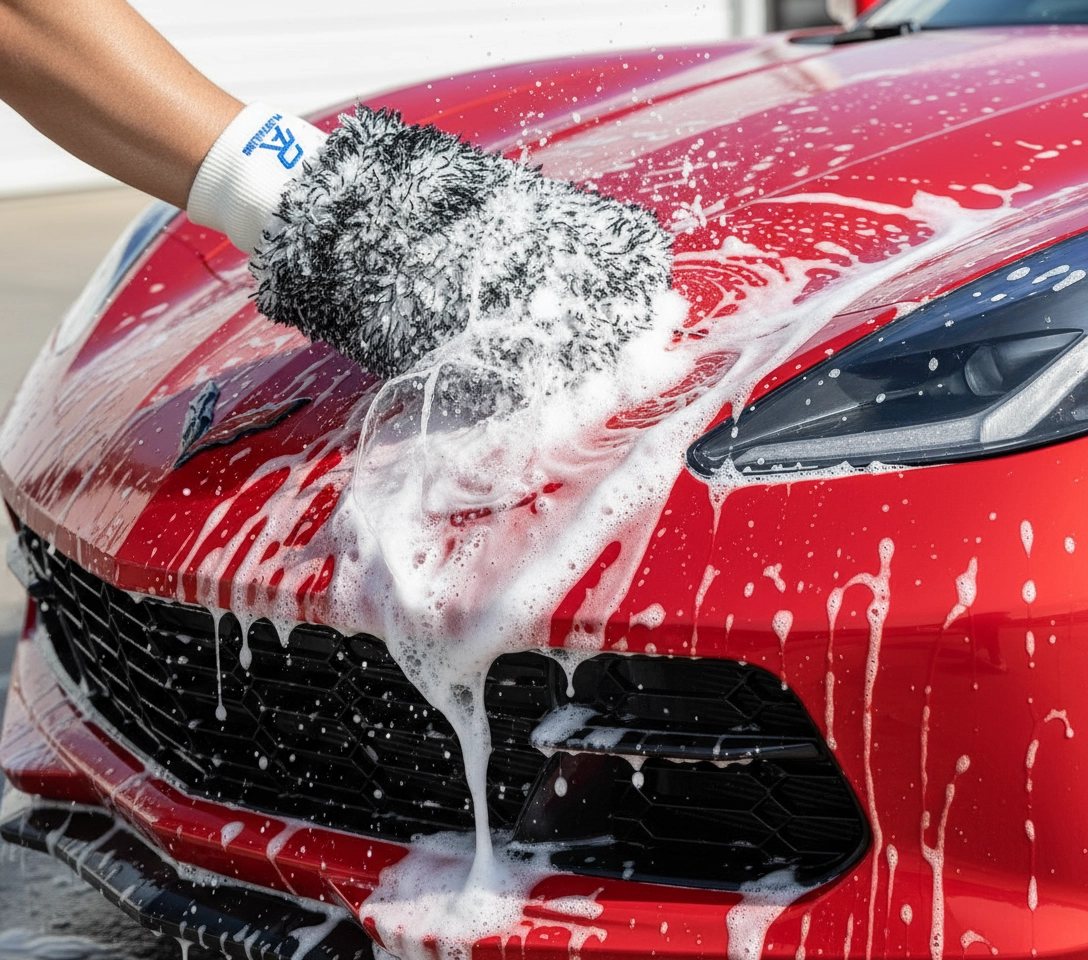 Gant de Lavage Microfibre – Lavage Doux, Efficace et Sans Rayures (18×28 cm)